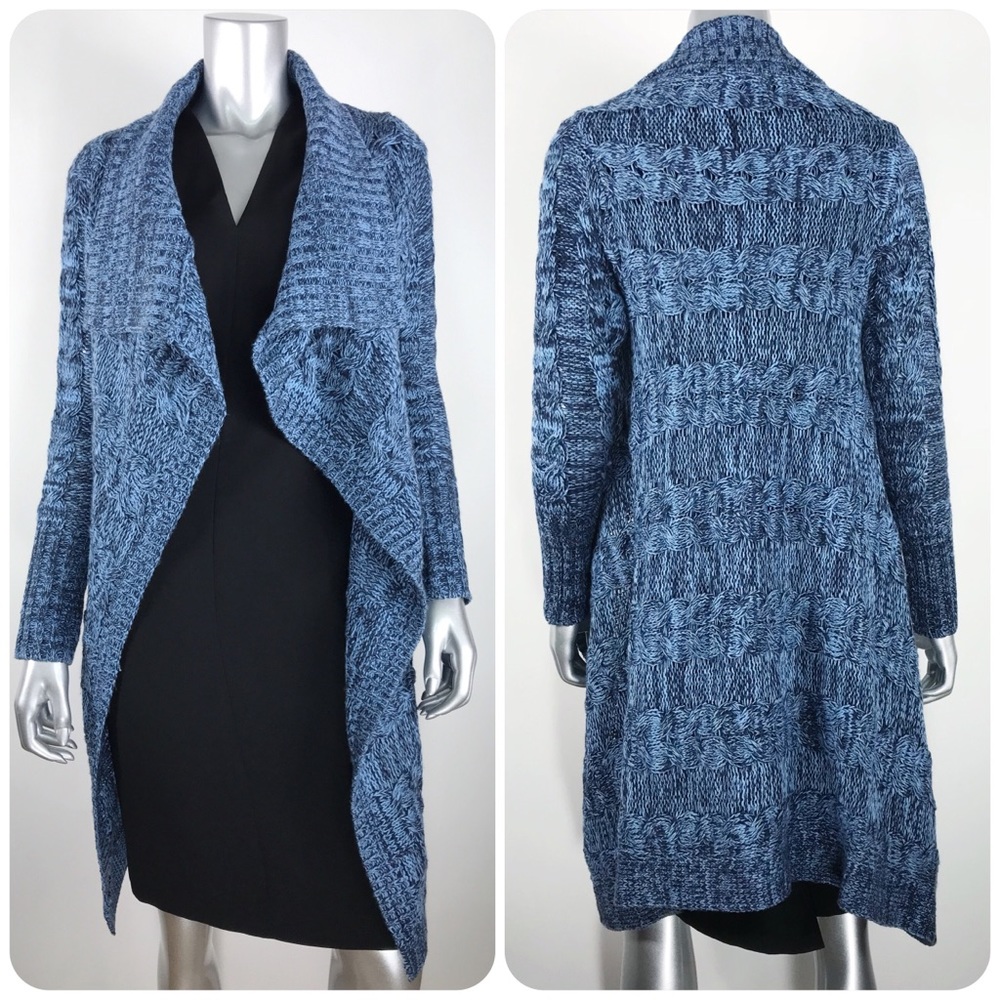 Cliche Couture Blue Cable-knit Sweater